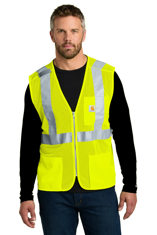 Carhartt ANSI Class 2 Mesh Zip-Front Vest CT106171 - Brite Lime