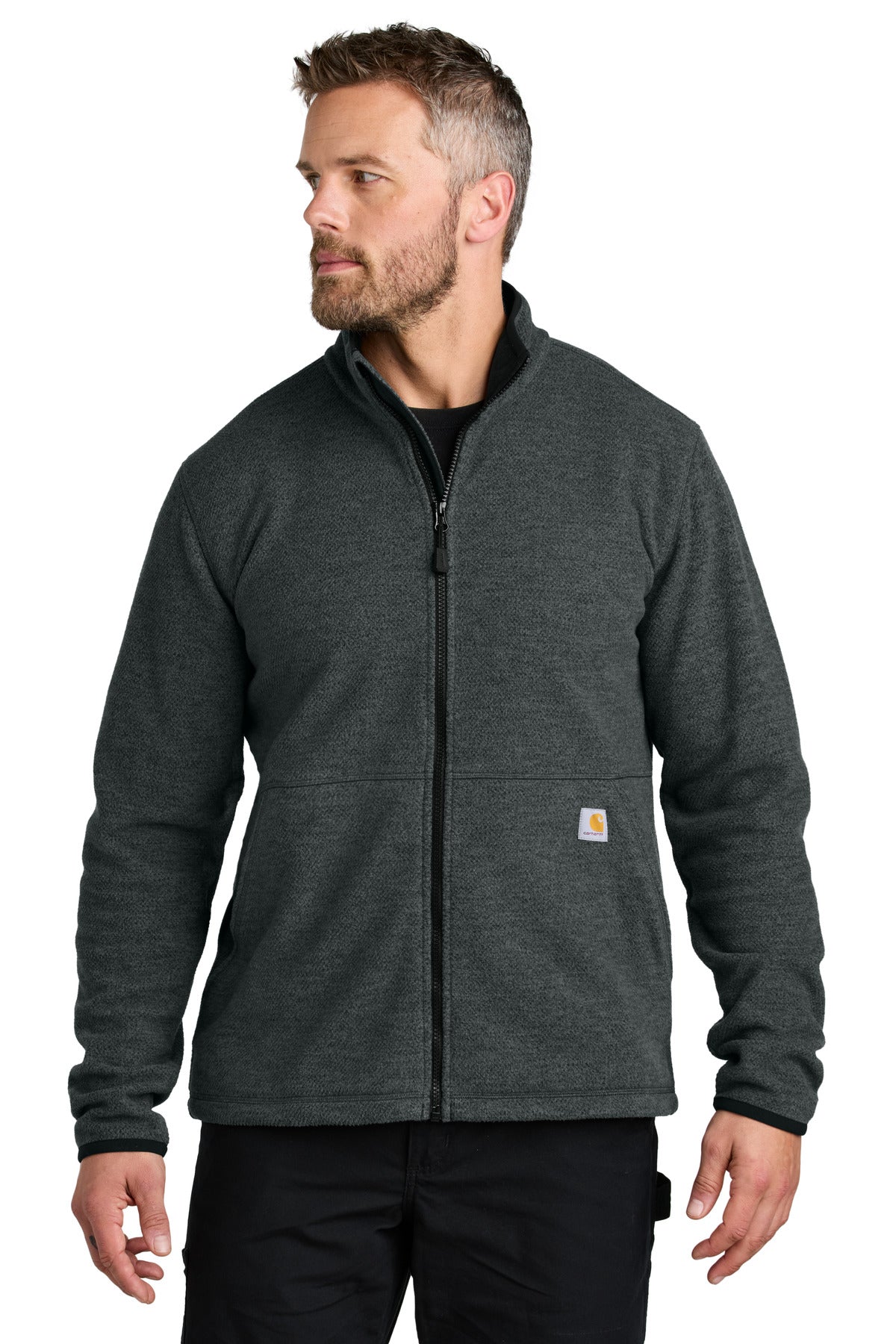 Carhartt Textured Full-Zip Fleece Jacket CT106416 - Carbon Heather