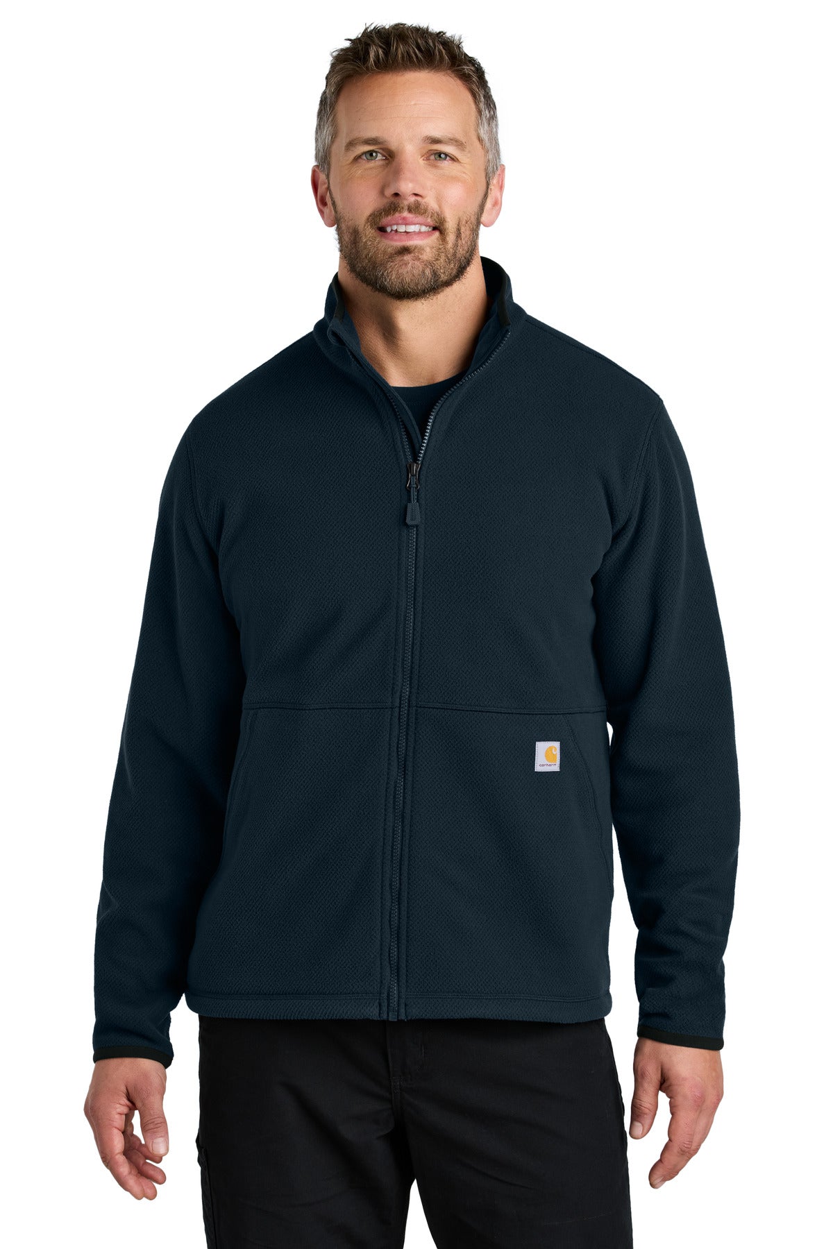 Carhartt Textured Full-Zip Fleece Jacket CT106416 - Navy