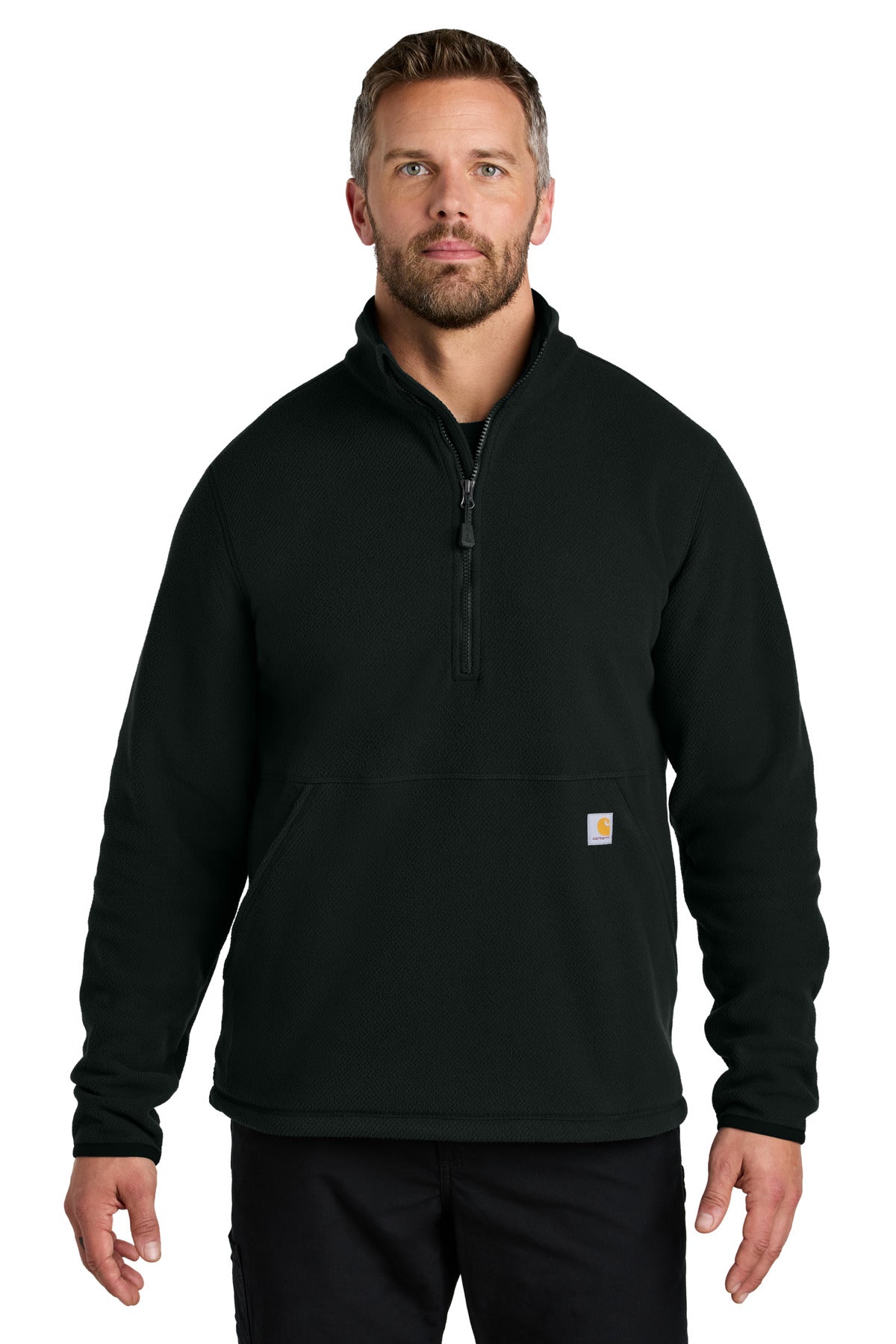Carhartt Textured 1/2-Zip Fleece Jacket CT106417 - Black