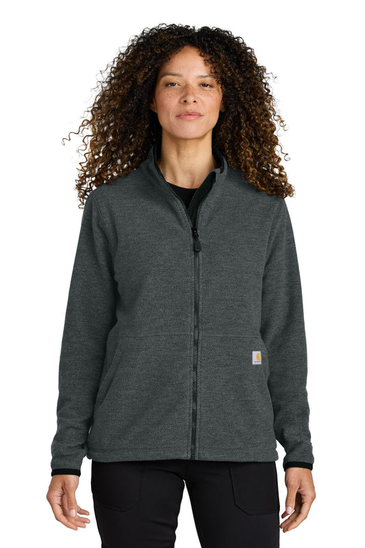 Carhartt Women's Textured Full-Zip Fleece Jacket CT106419 - Carbon Heather