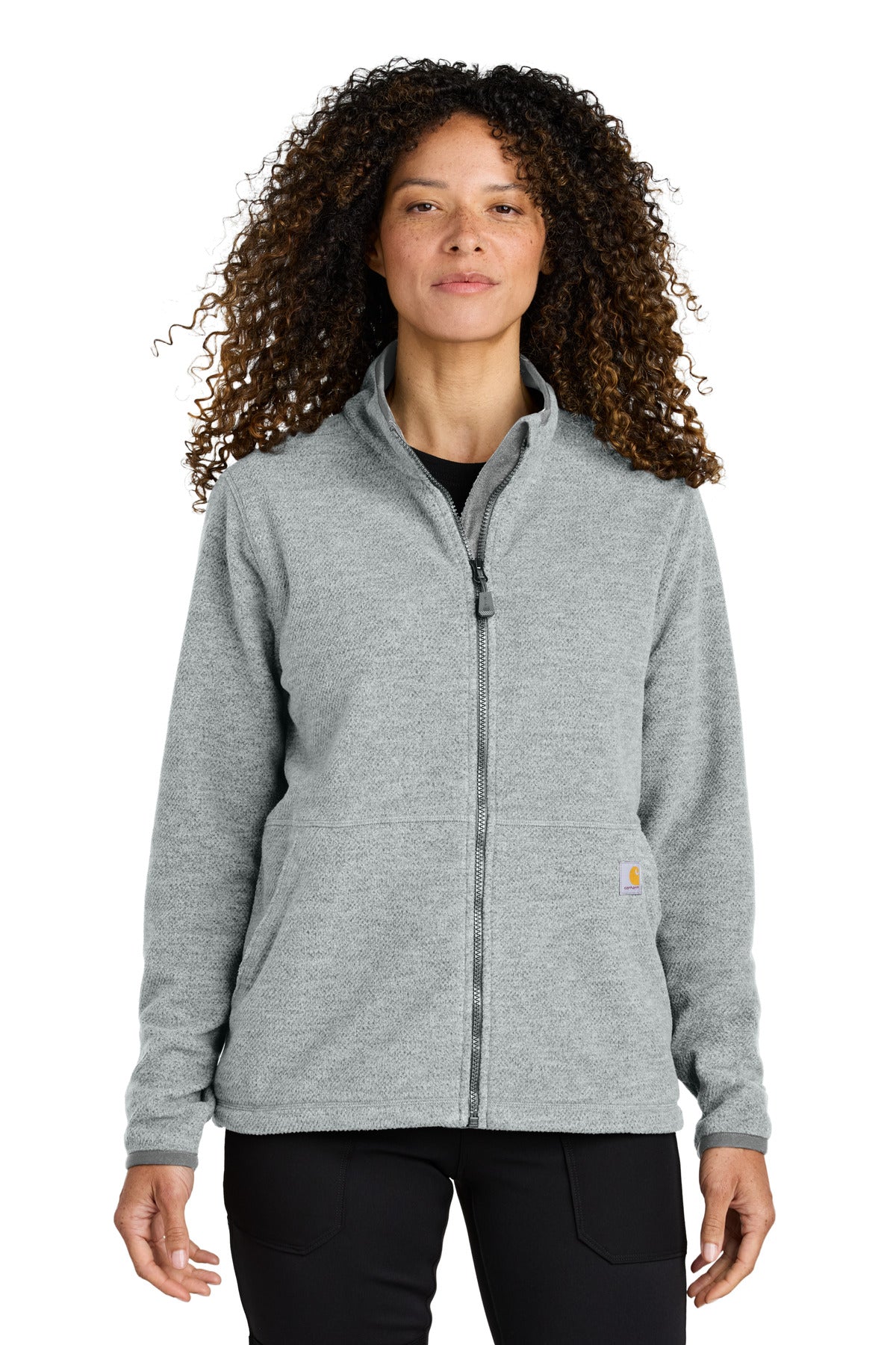Carhartt Women's Textured Full-Zip Fleece Jacket CT106419 - Heather Grey