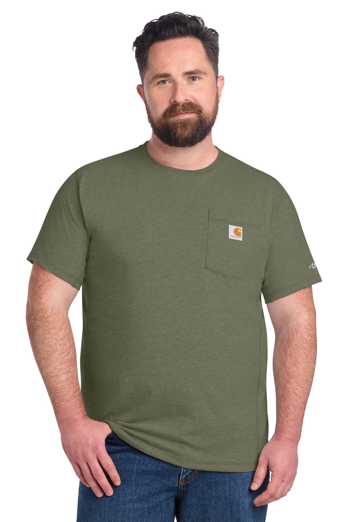 Carhartt Force Short Sleeve Pocket T-Shirt CT106652 - Basil Heather
