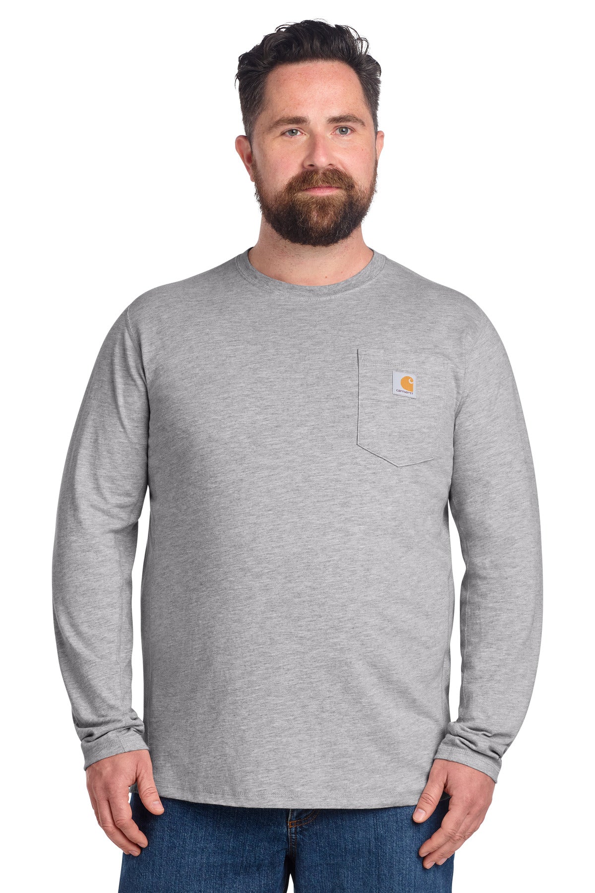 Carhartt Force Long Sleeve Pocket T-Shirt CT106656 - Heather Grey