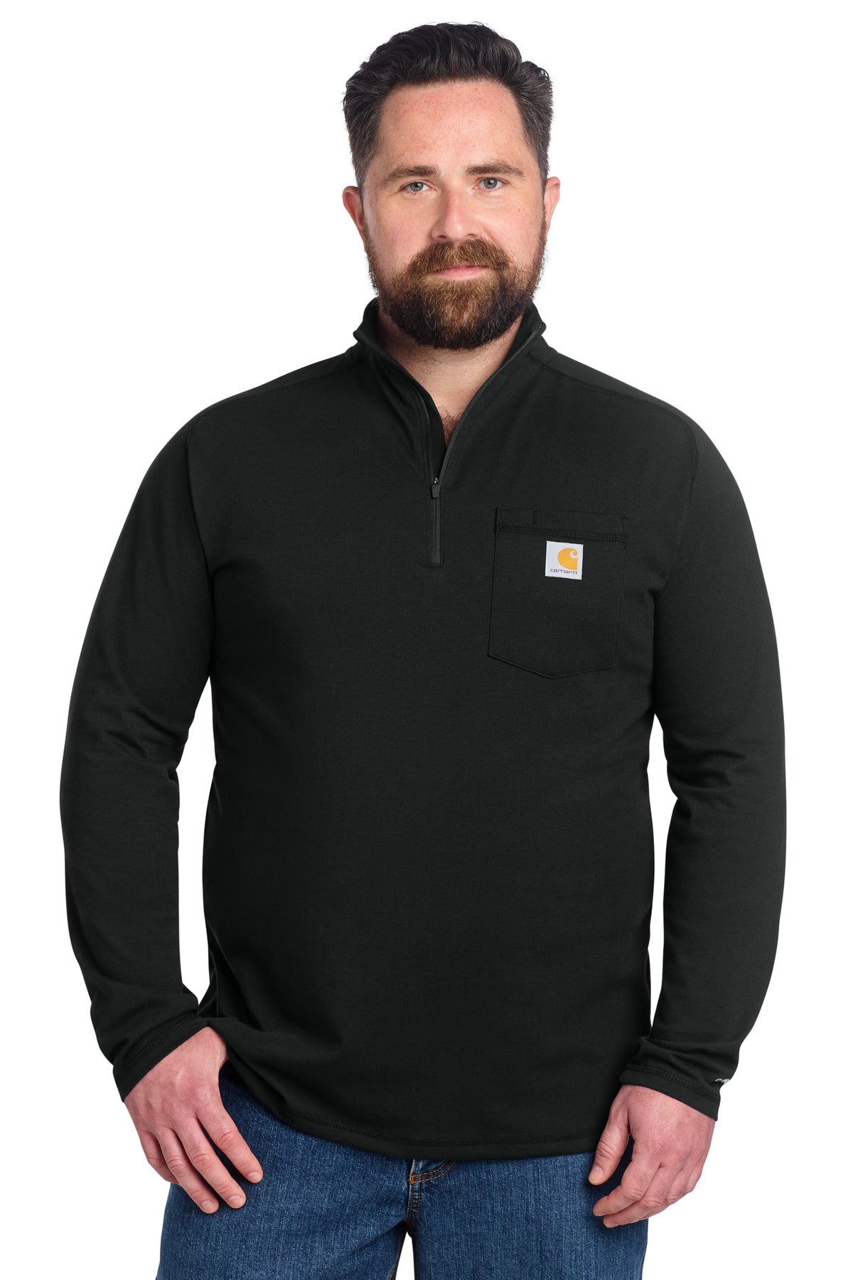 Carhartt Force 1/4-Zip Long Sleeve T-Shirt CT106660 - Black