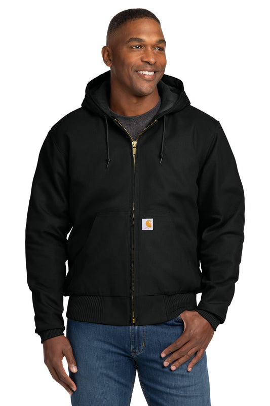Carhartt  Quilted-Flanne-Lined Duck Active Jac. CT106677 - Black