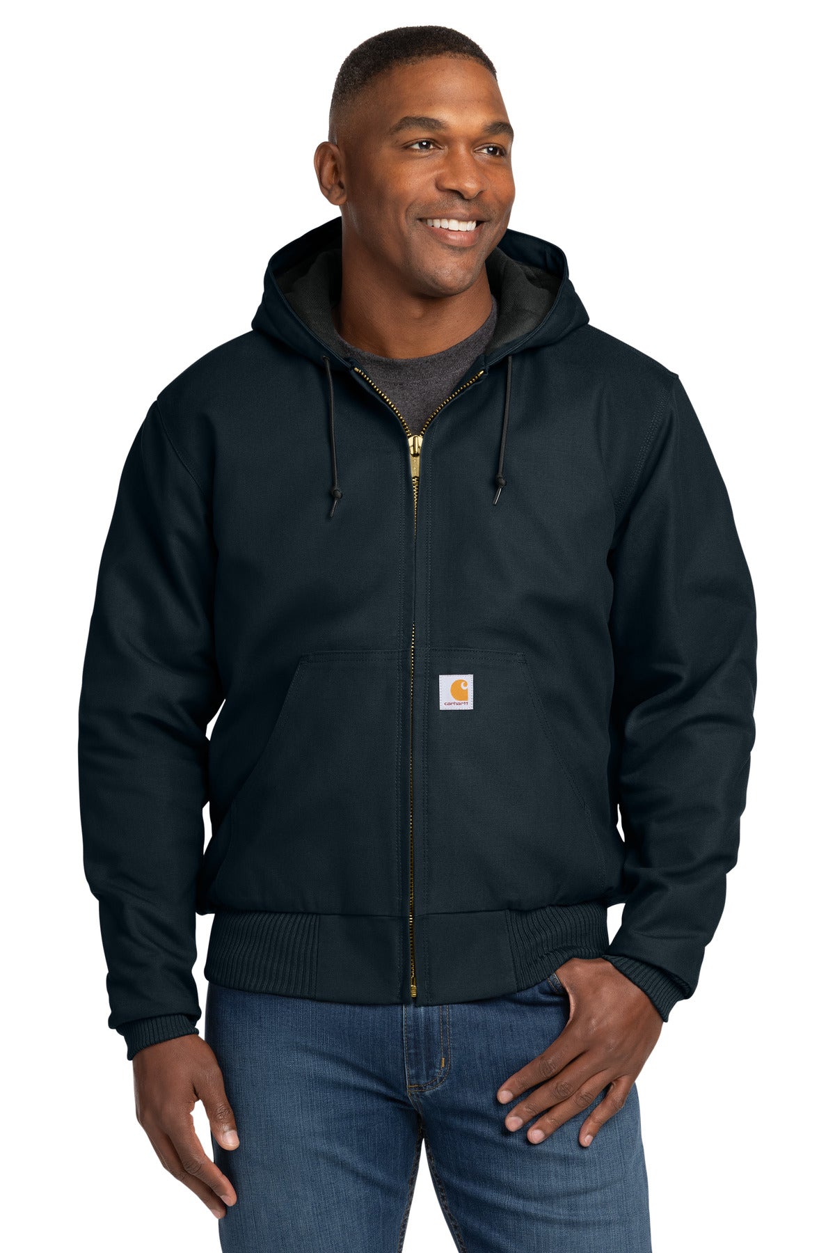 Carhartt  Quilted-Flanne-Lined Duck Active Jac. CT106677 - Dark Navy