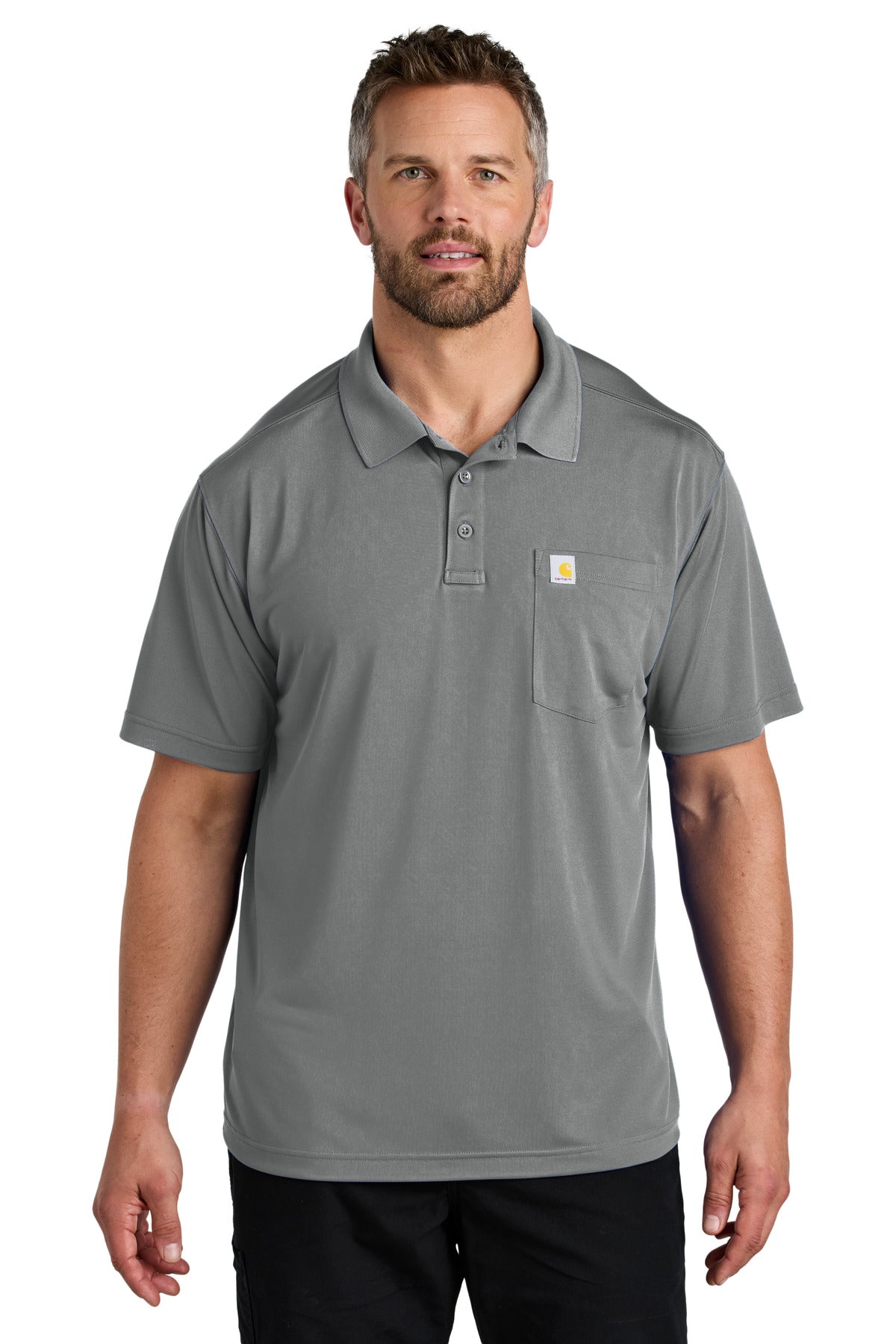 Carhartt Force Snag-Resistant Pocket Polo CT106880 - Asphalt Grey