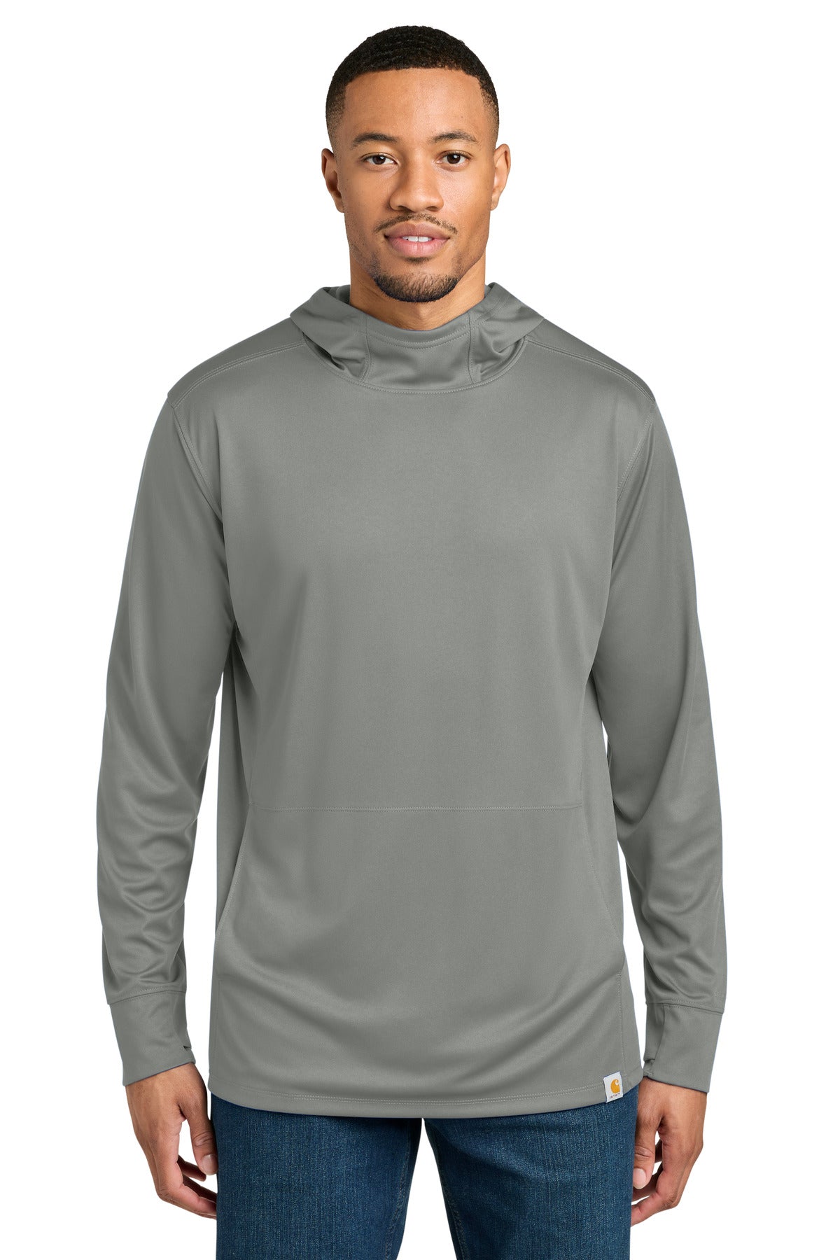 Carhartt Force Sun Defender Long Sleeve Hooded T-Shirt CT106923 - Asphalt Grey