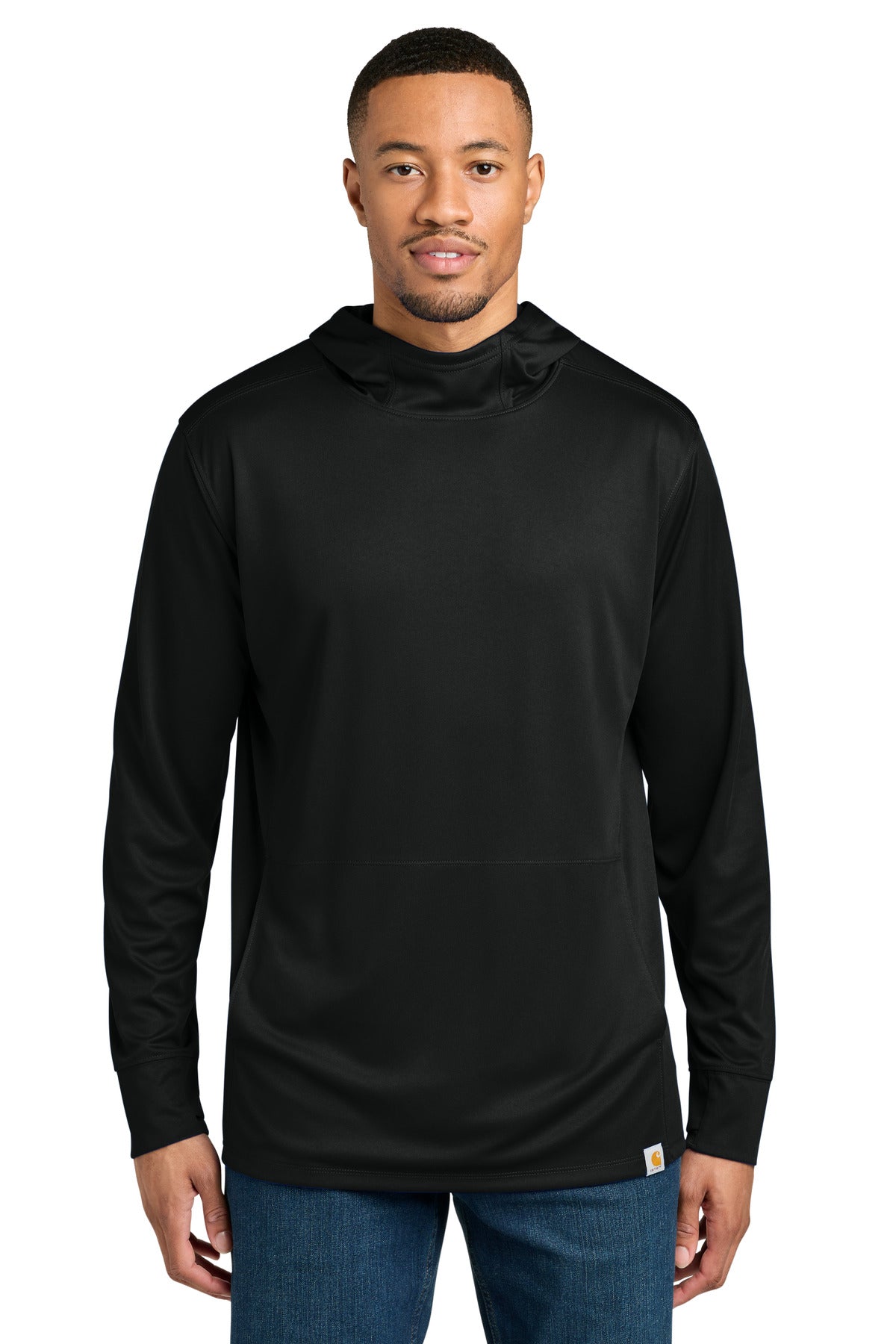 Carhartt Force Sun Defender Long Sleeve Hooded T-Shirt CT106923 - Black