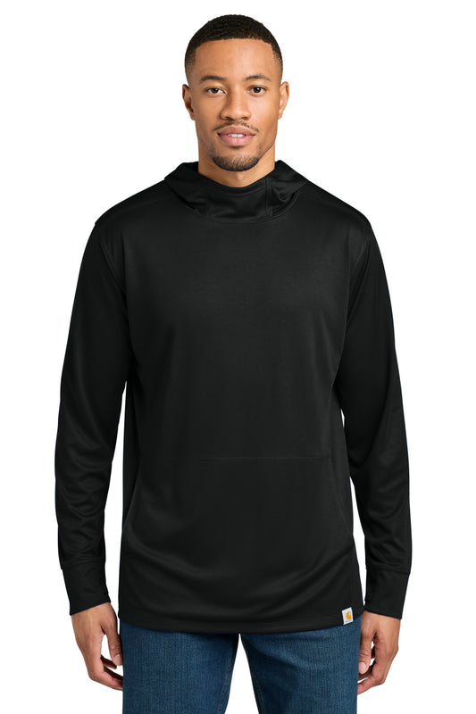 Carhartt Force Sun Defender Long Sleeve Hooded T-Shirt CT106923 - Black