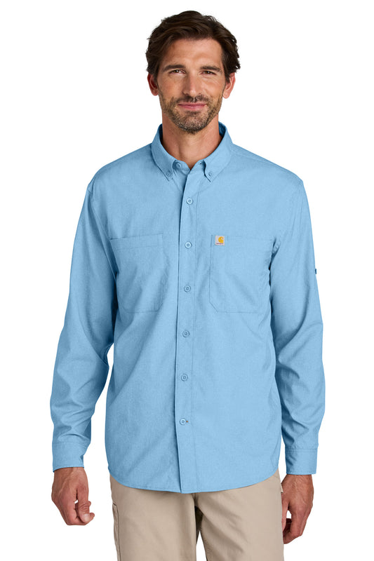 Carhartt Force Sun Defender Long Sleeve Shirt CT107106 - Fresh Water Blue