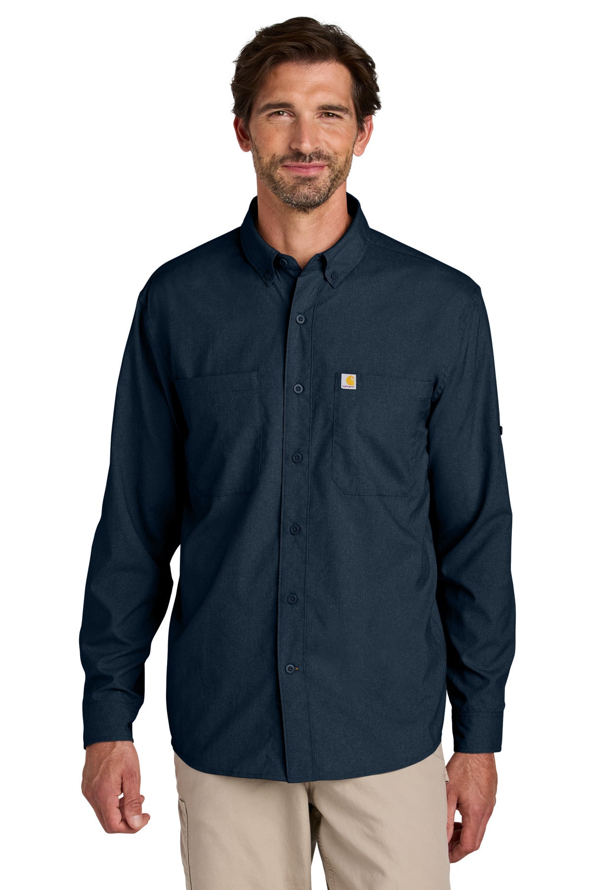 Carhartt Force Sun Defender Long Sleeve Shirt CT107106 - Navy