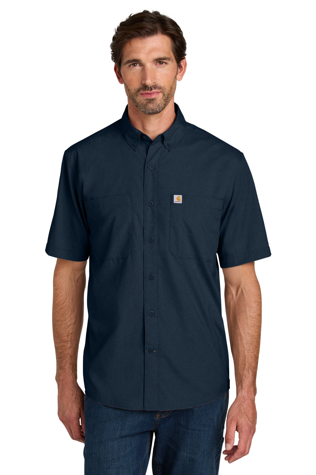 Carhartt Force Sun Defender Short Sleeve Shirt CT107107 - Navy
