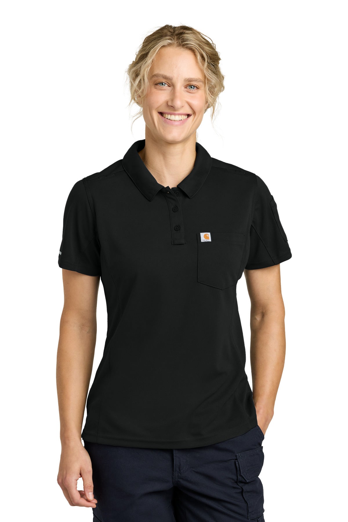 Carhartt Women's FLD & RSCU Polo CTC12119 - Black