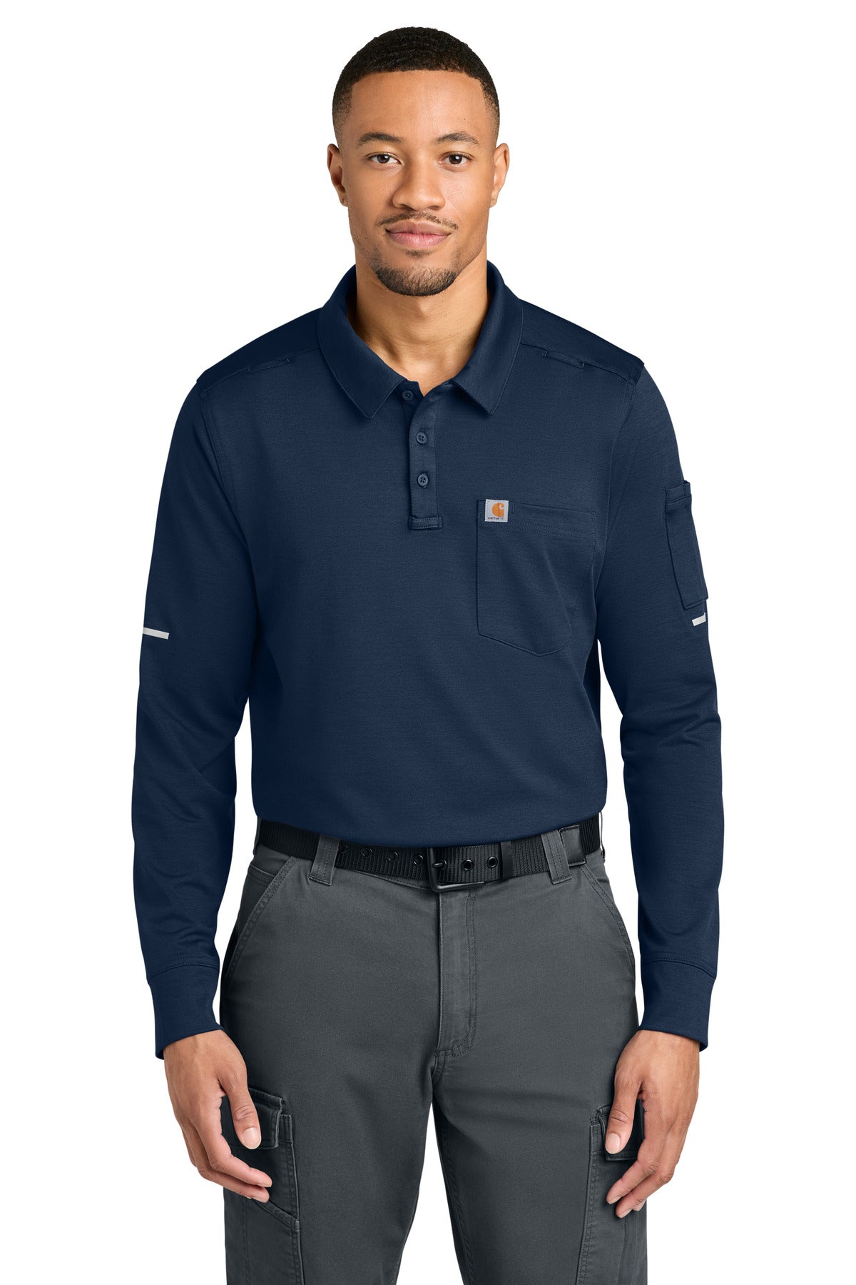 Carhartt FLD & RSCU Long Sleeve Polo CTC16129 - Dark Navy