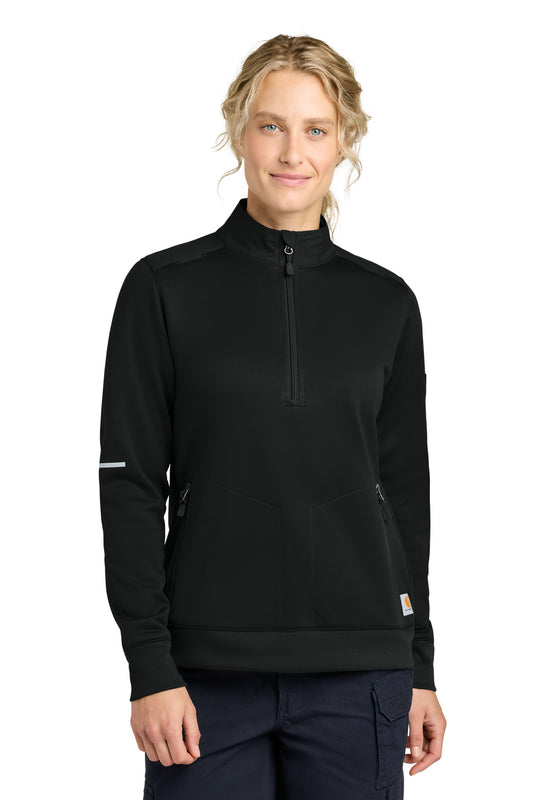 Carhartt Women's FLD & RSCU 1/2-Zip Mid-Layer CTC82912 - Black