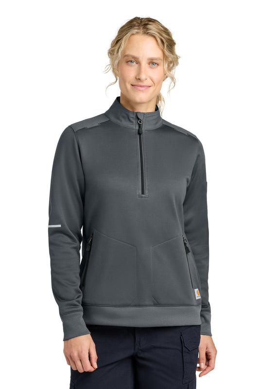 Carhartt Women's FLD & RSCU 1/2-Zip Mid-Layer CTC82912 - Pewter