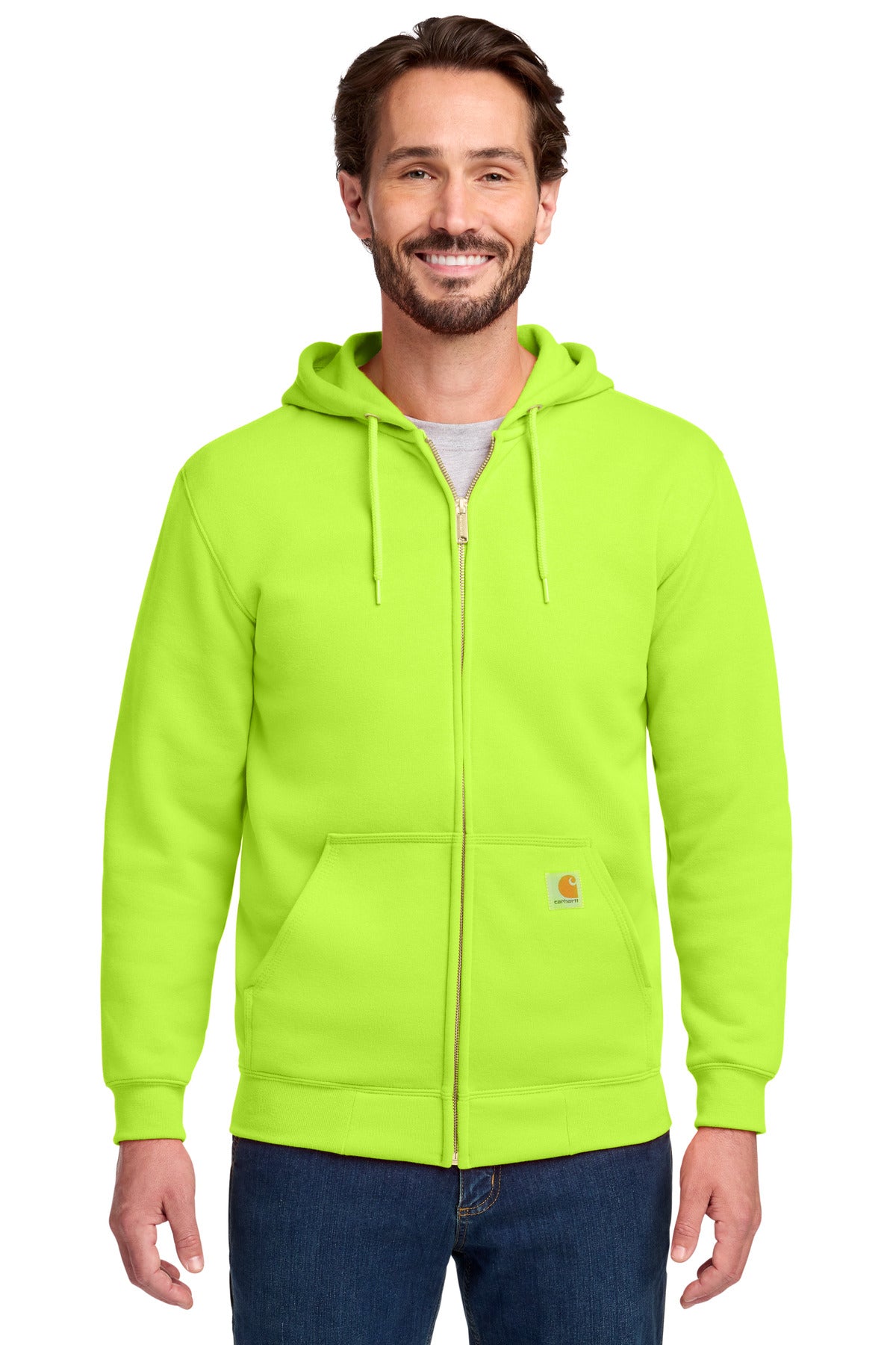 Carhartt  Midweight Hooded Zip-Front Sweatshirt. CTK122 - Brite Lime