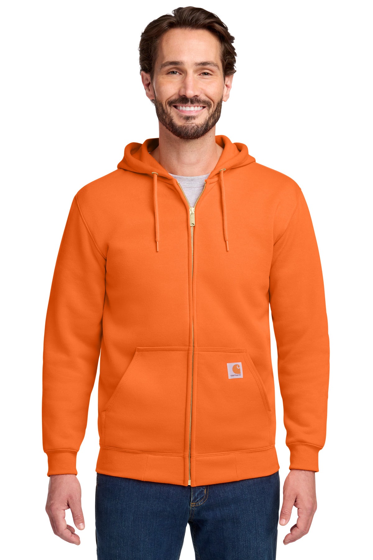 Carhartt  Midweight Hooded Zip-Front Sweatshirt. CTK122 - Brite Orange