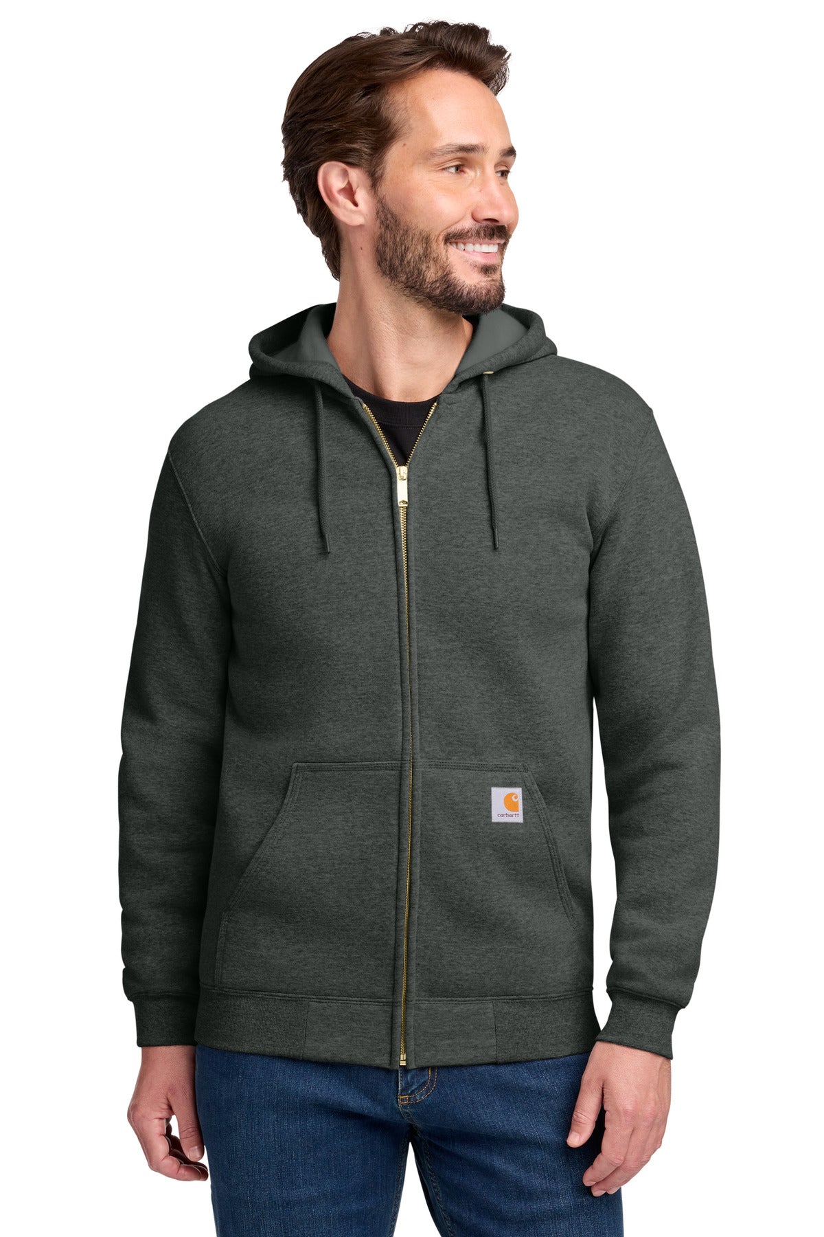 Carhartt  Midweight Hooded Zip-Front Sweatshirt. CTK122 - Carbon Heather