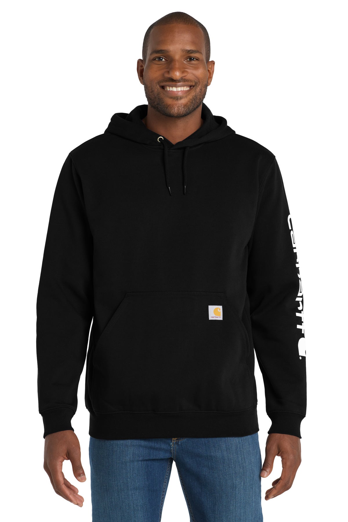 Carhartt Midweight Hooded Logo Sweatshirt CTK288 - Black