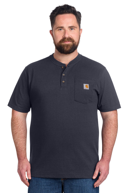 Carhartt Short Sleeve Henley T-Shirt CTK84 - Navy
