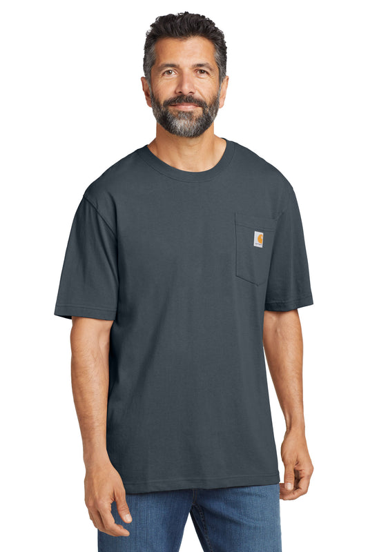 Carhartt  Tall Workwear Pocket Short Sleeve T-Shirt. CTTK87 - Bluestone