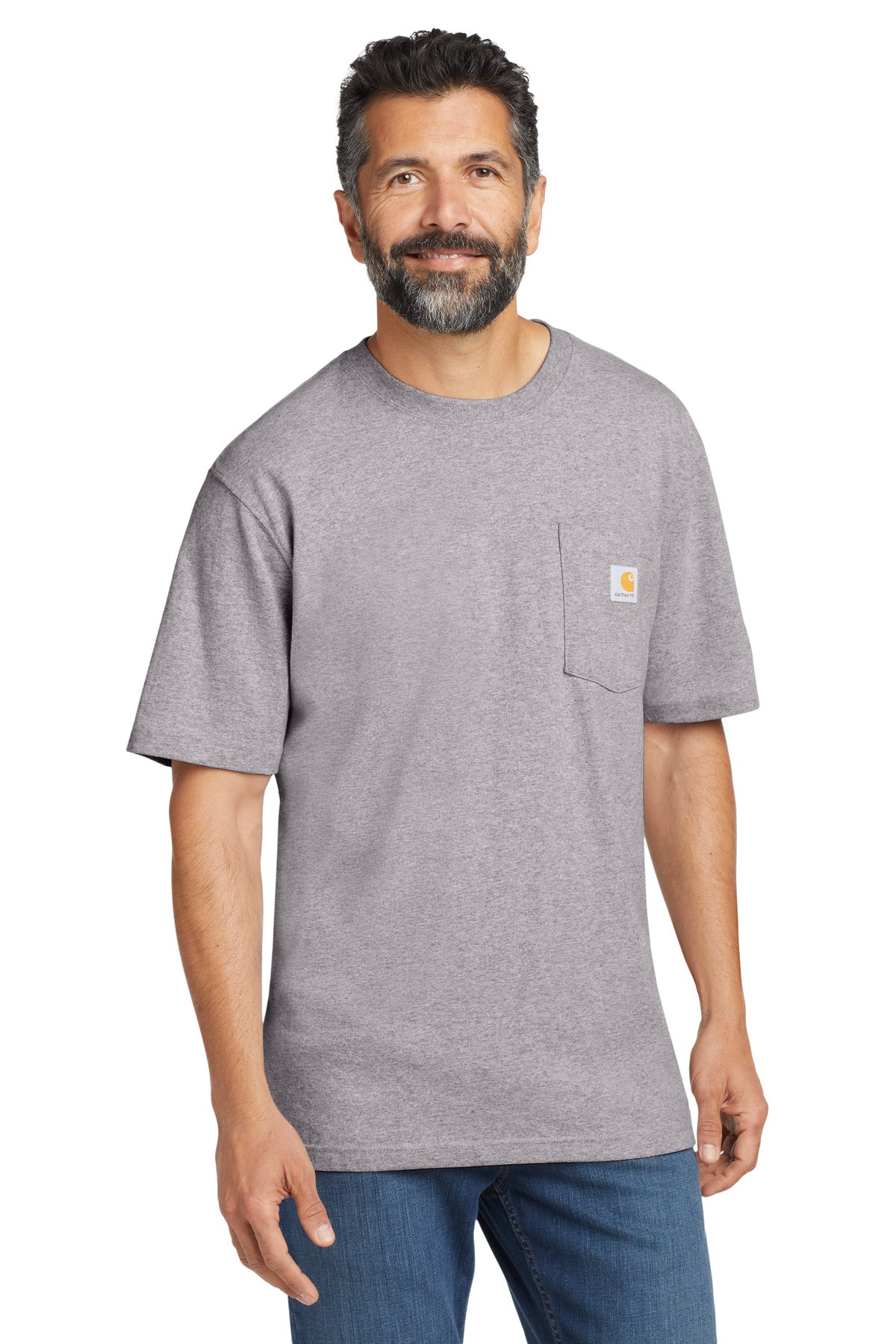 Carhartt  Tall Workwear Pocket Short Sleeve T-Shirt. CTTK87 - Heather Grey