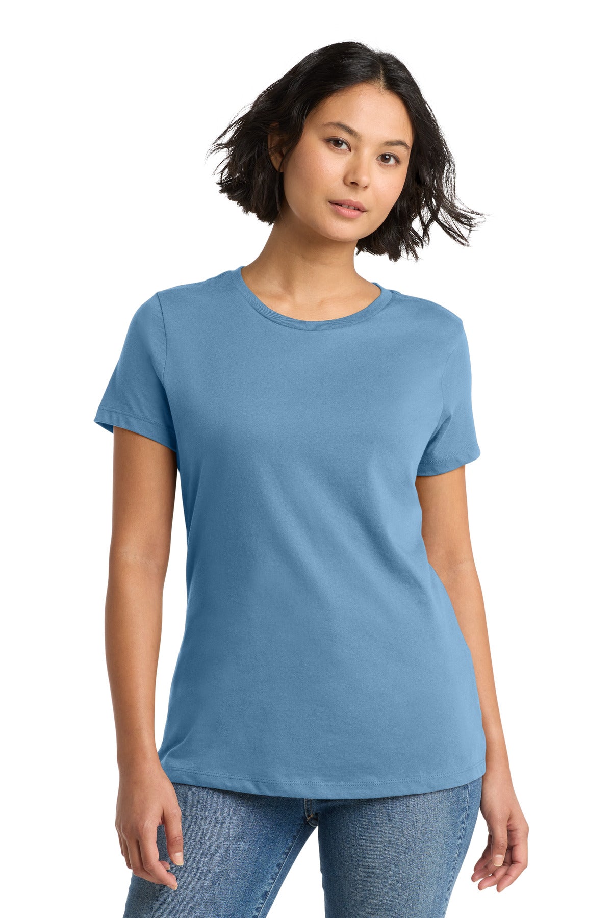 District Women's Perfect WeightTee. DM104L - Tundra Blue