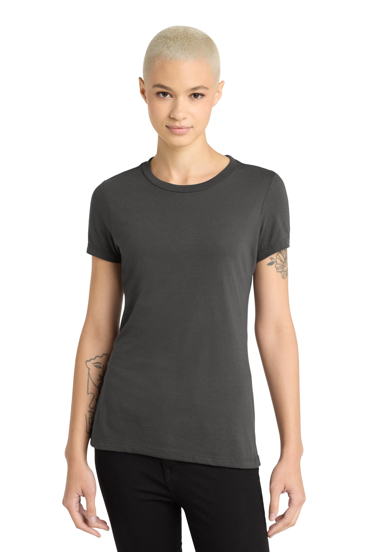 District  Women's Perfect Blend CVC Tee. DM108L - Charcoal