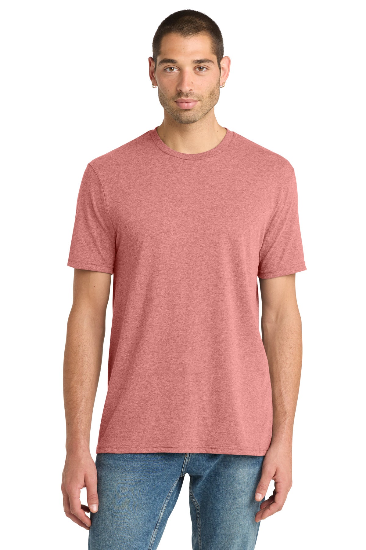 District Perfect Blend CVC Tee. DM108 - Blush Frost