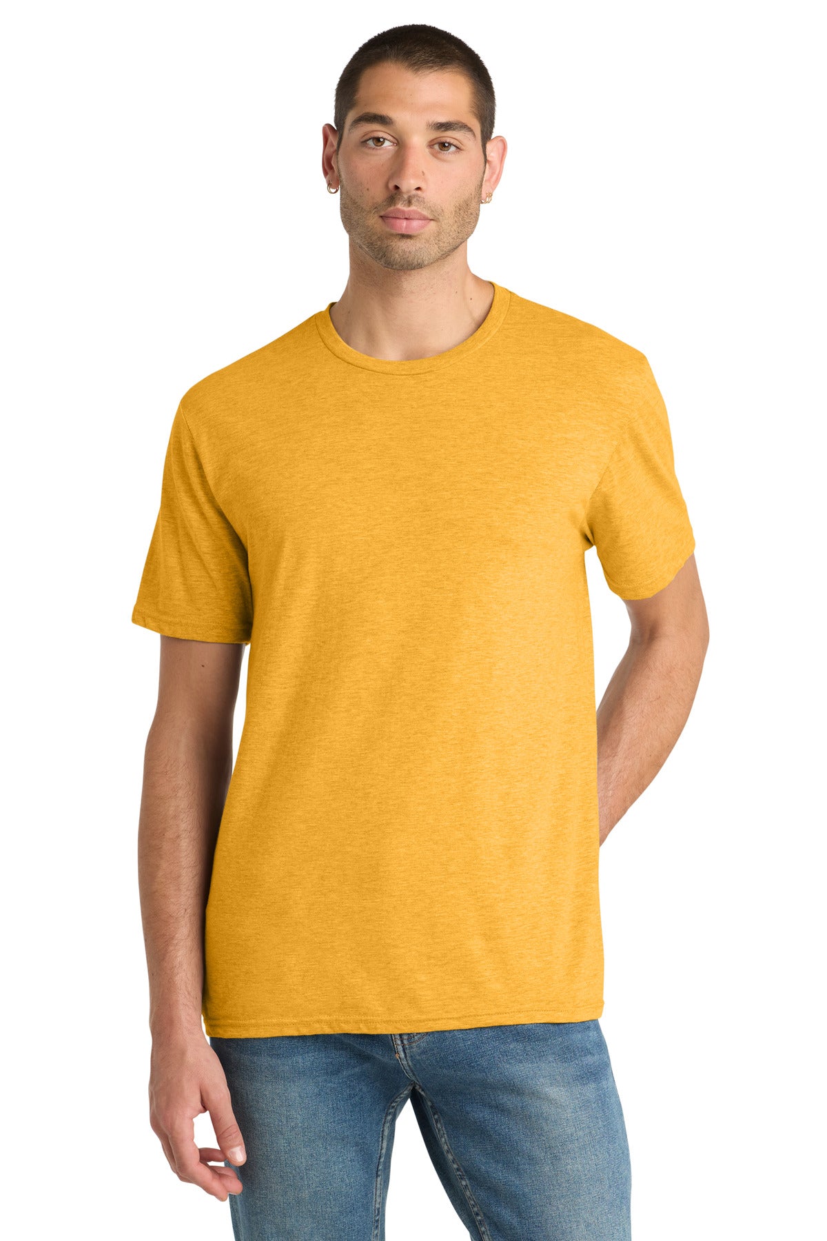 District Perfect Blend CVC Tee. DM108 - Gold Heather