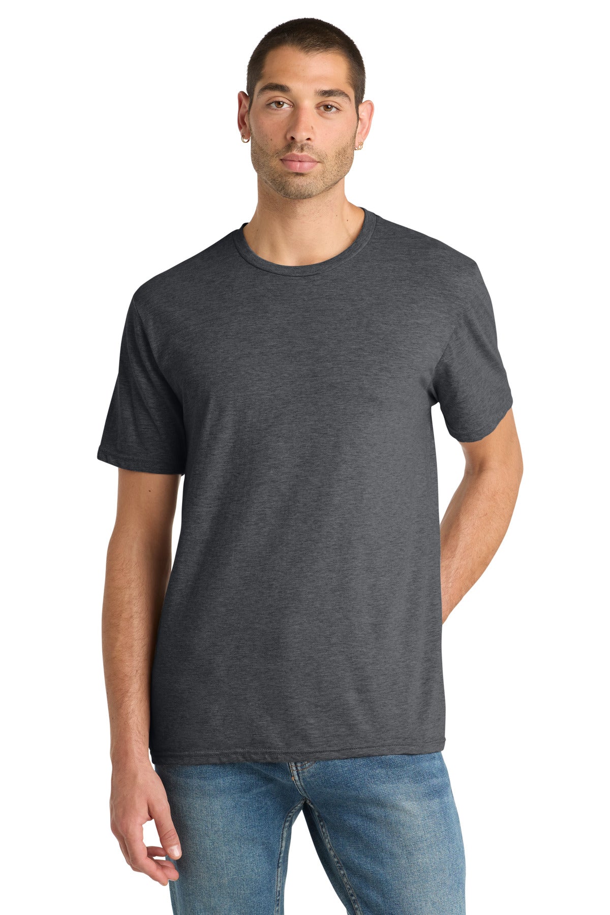 District Perfect Blend CVC Tee. DM108 - Heathered Charcoal