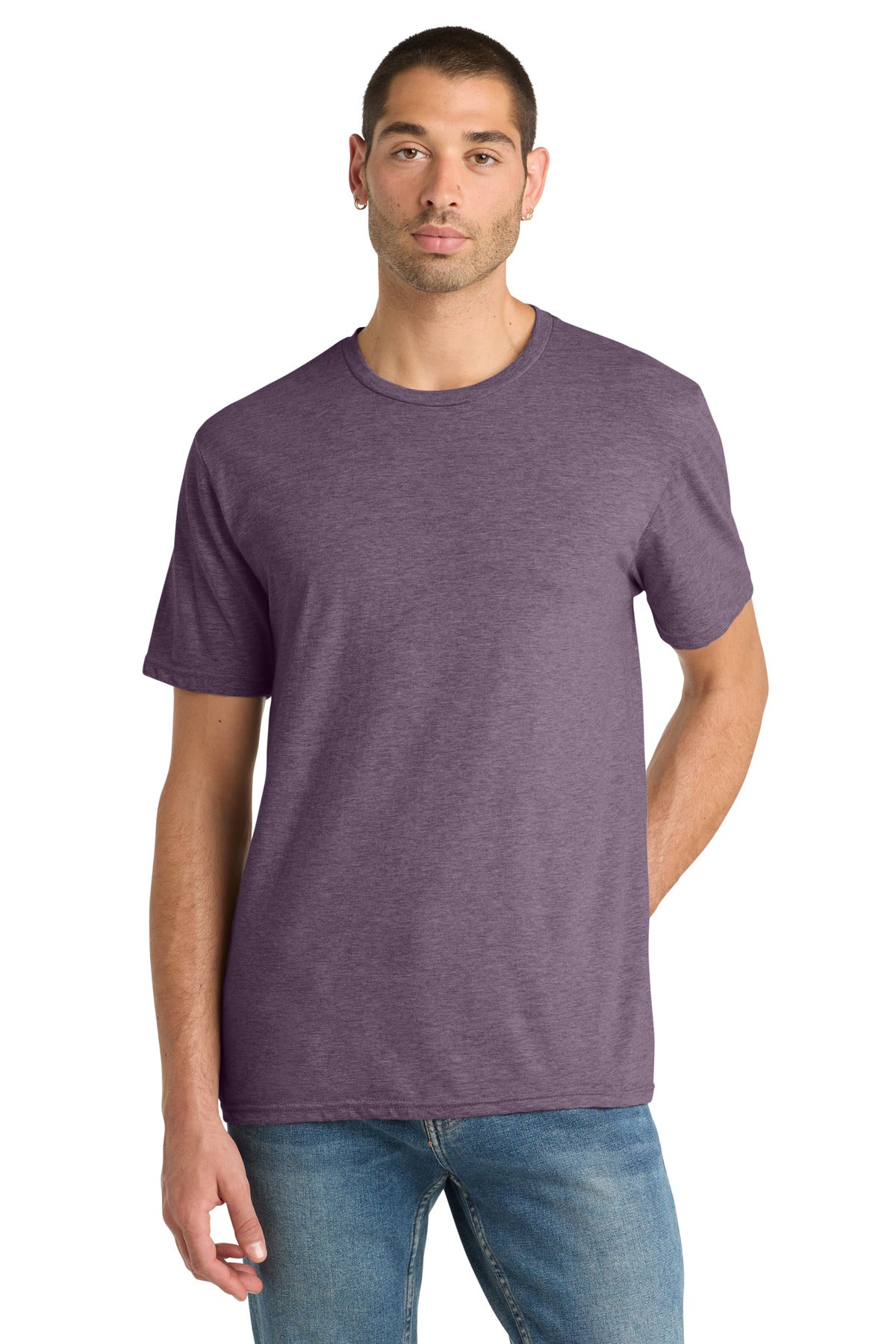 District Perfect Blend CVC Tee. DM108 - Heathered Eggplant