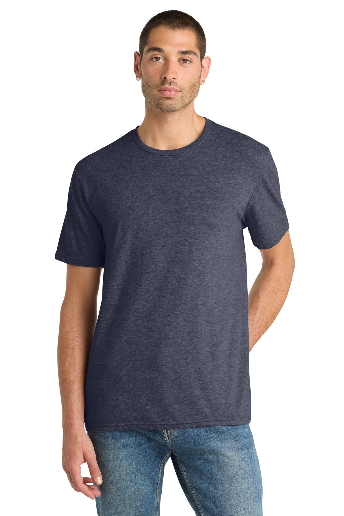 District Perfect Blend CVC Tee. DM108 - Heathered Navy