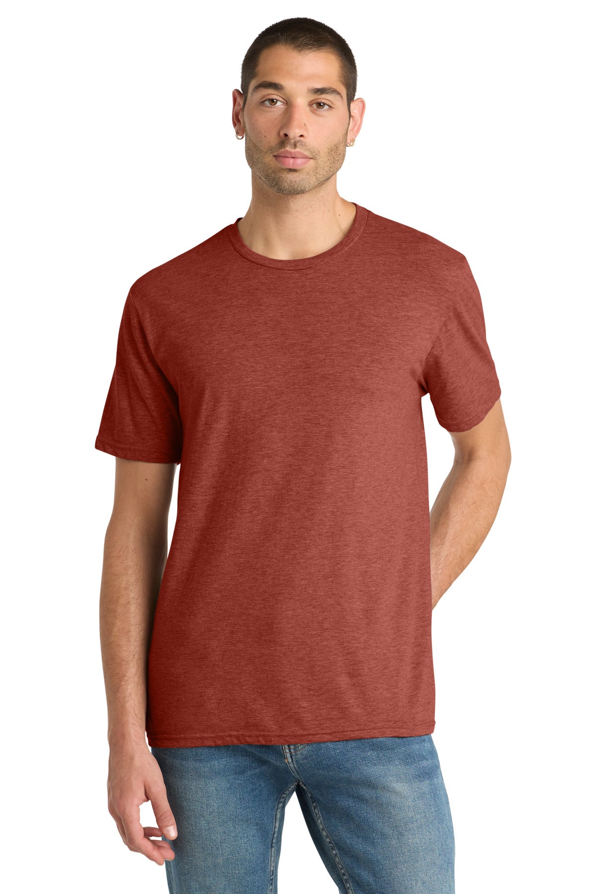 District Perfect Blend CVC Tee. DM108 - Heathered Russet