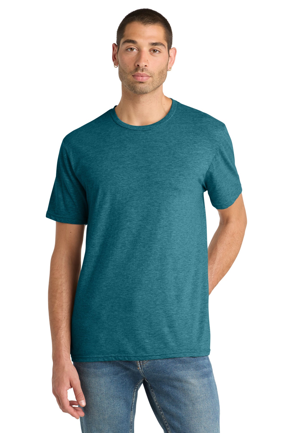 District Perfect Blend CVC Tee. DM108 - Heathered Teal