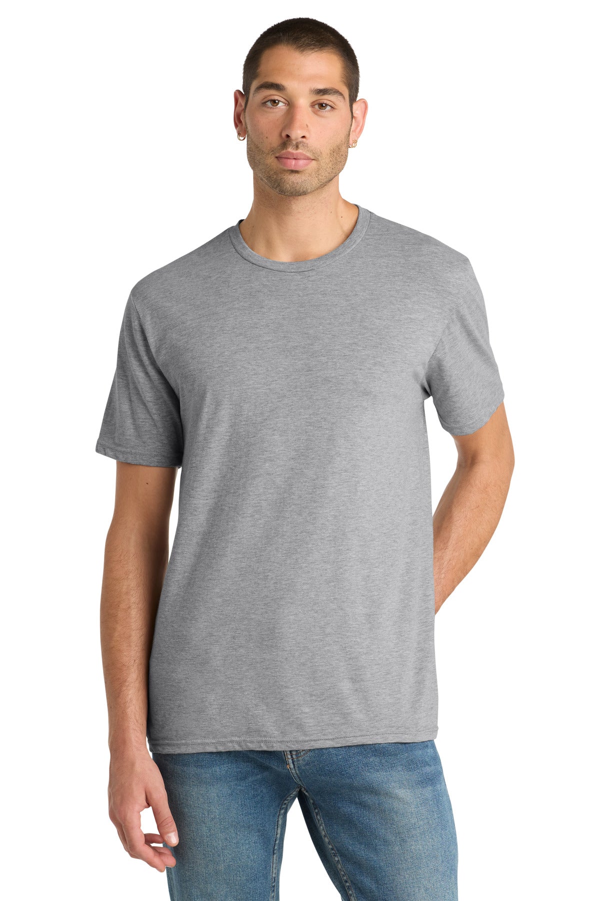 District Perfect Blend CVC Tee. DM108 - Light Heather Grey
