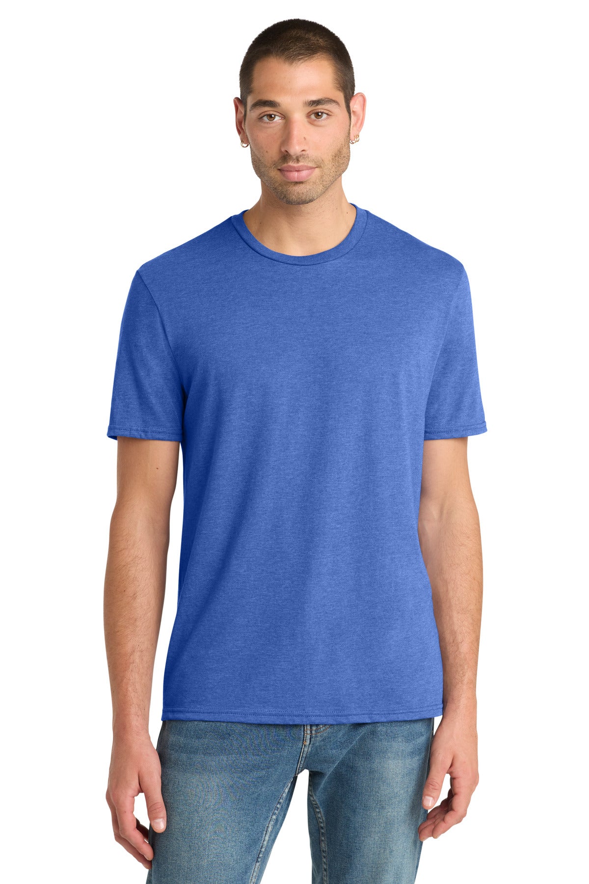 District Perfect Blend CVC Tee. DM108 - Royal Frost