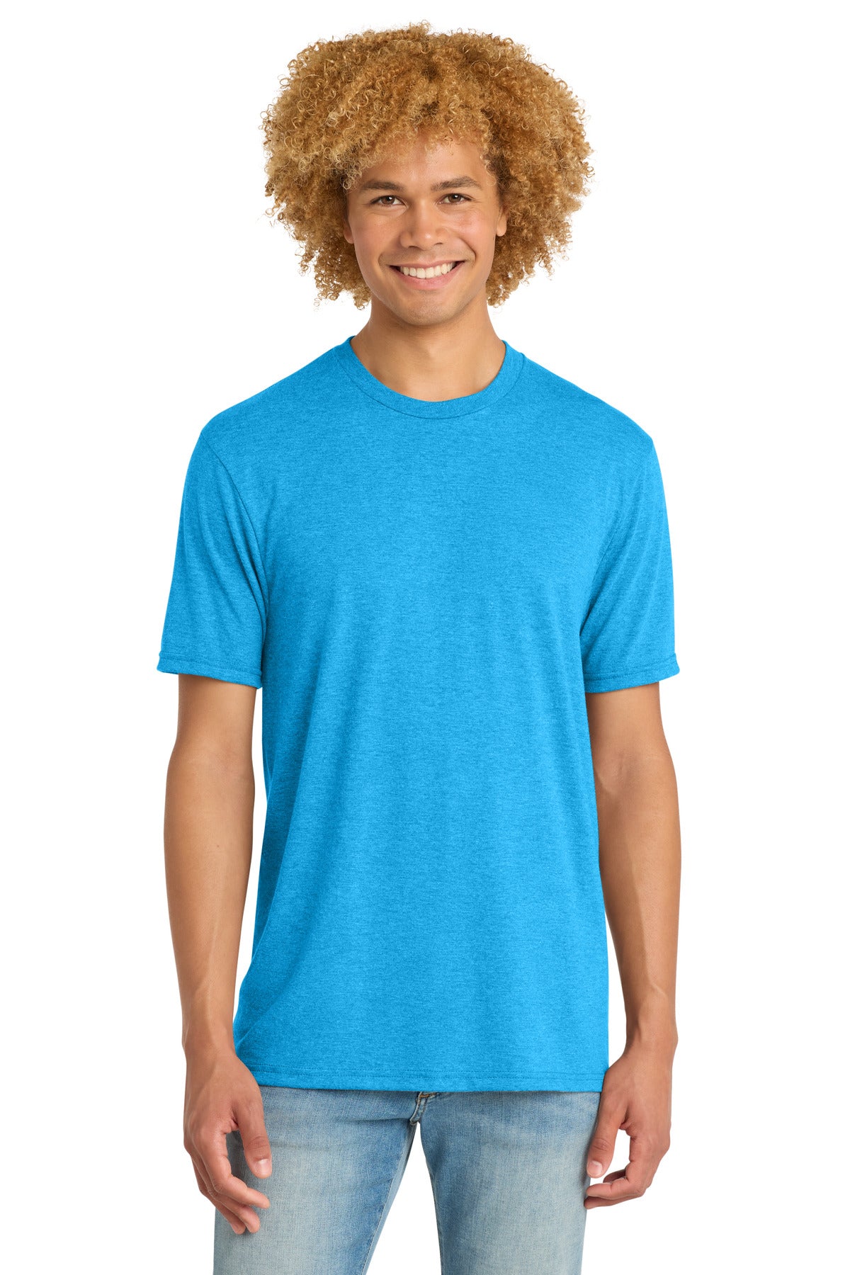 District   Perfect Tri   DTG Tee DM130DTG - Turquoise Frost