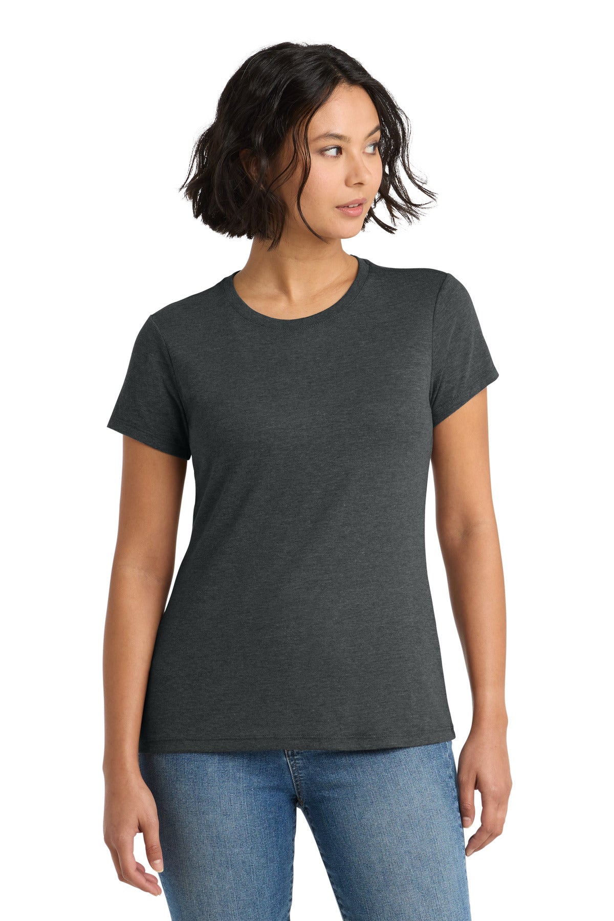 District  Women's Perfect Tri Tee. DM130L - Black Frost