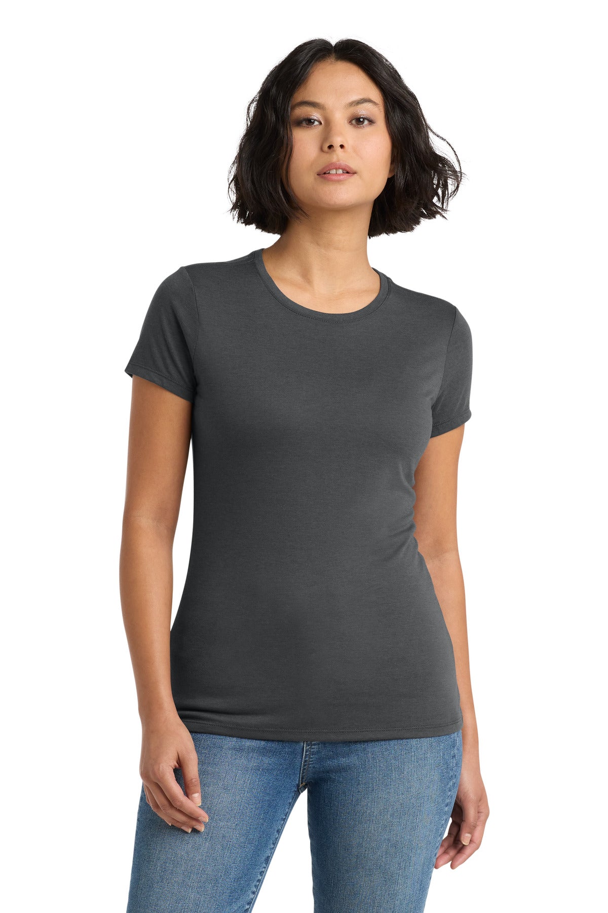 District  Women's Perfect Tri Tee. DM130L - Charcoal