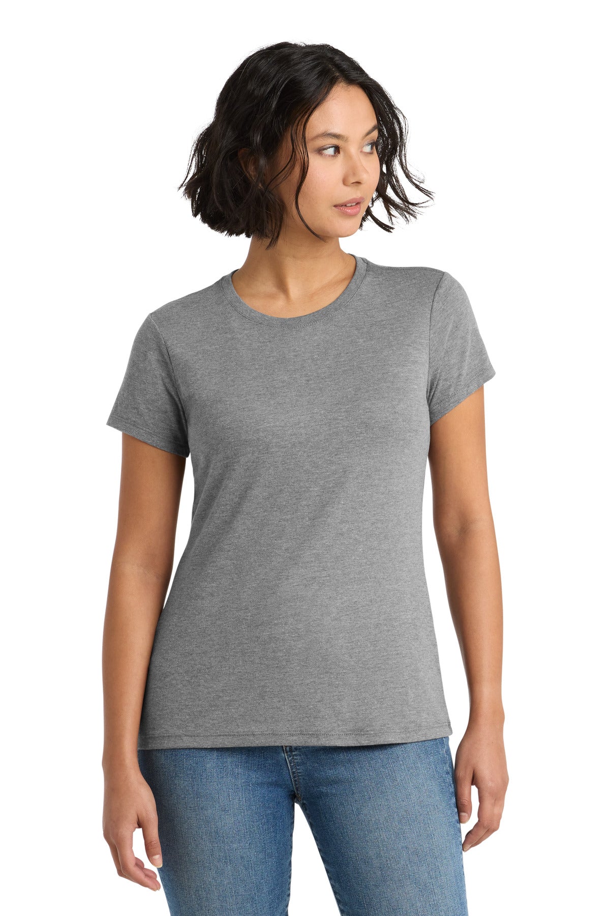 District  Women's Perfect Tri Tee. DM130L - Grey Frost