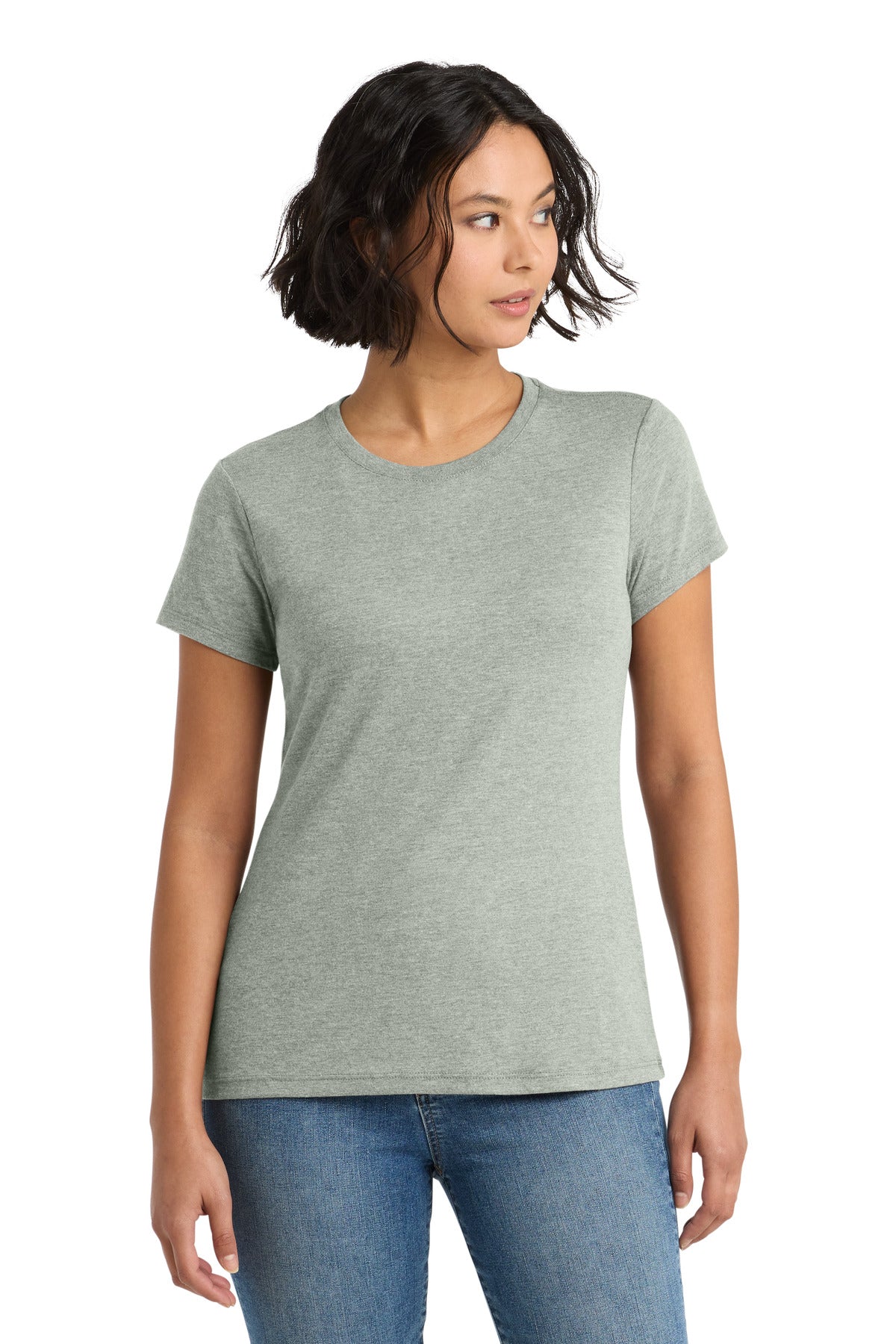 District  Women's Perfect Tri Tee. DM130L - Heathered Grey