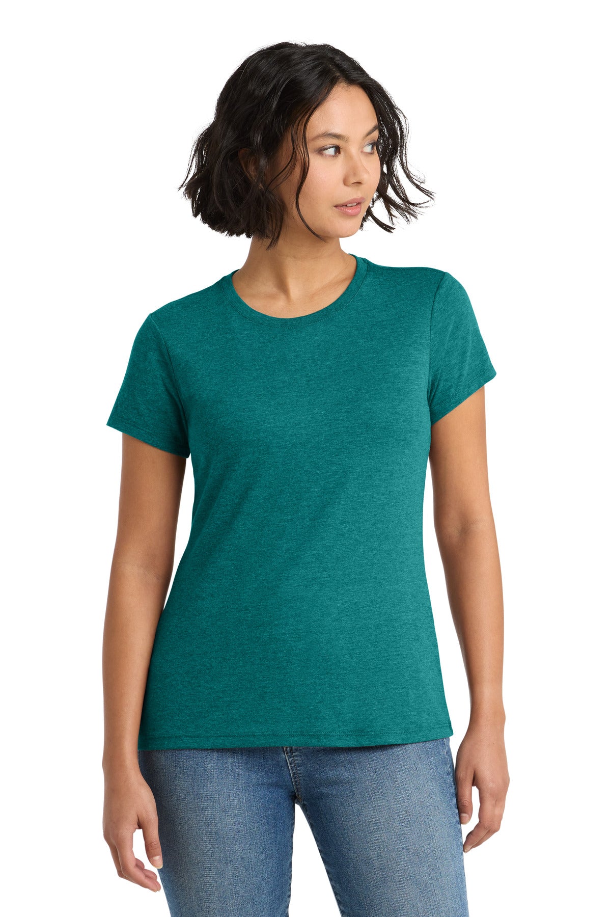 District  Women's Perfect Tri Tee. DM130L - Heathered Teal