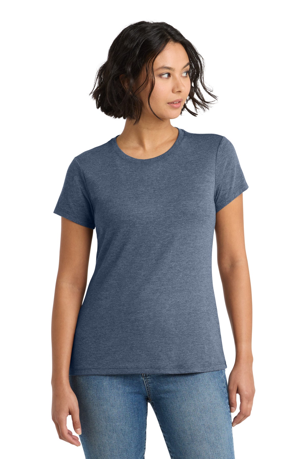 District  Women's Perfect Tri Tee. DM130L - Navy Frost