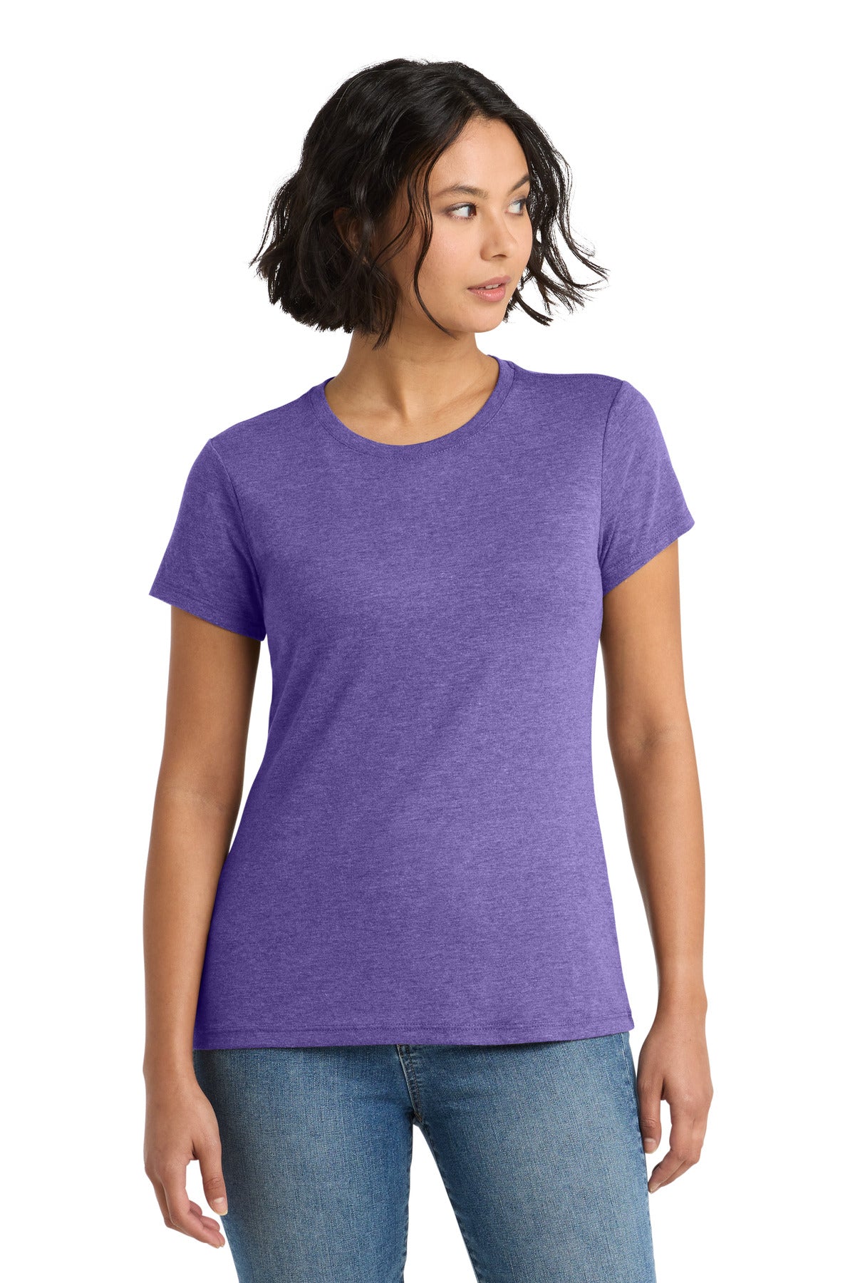 District  Women's Perfect Tri Tee. DM130L - Purple Frost