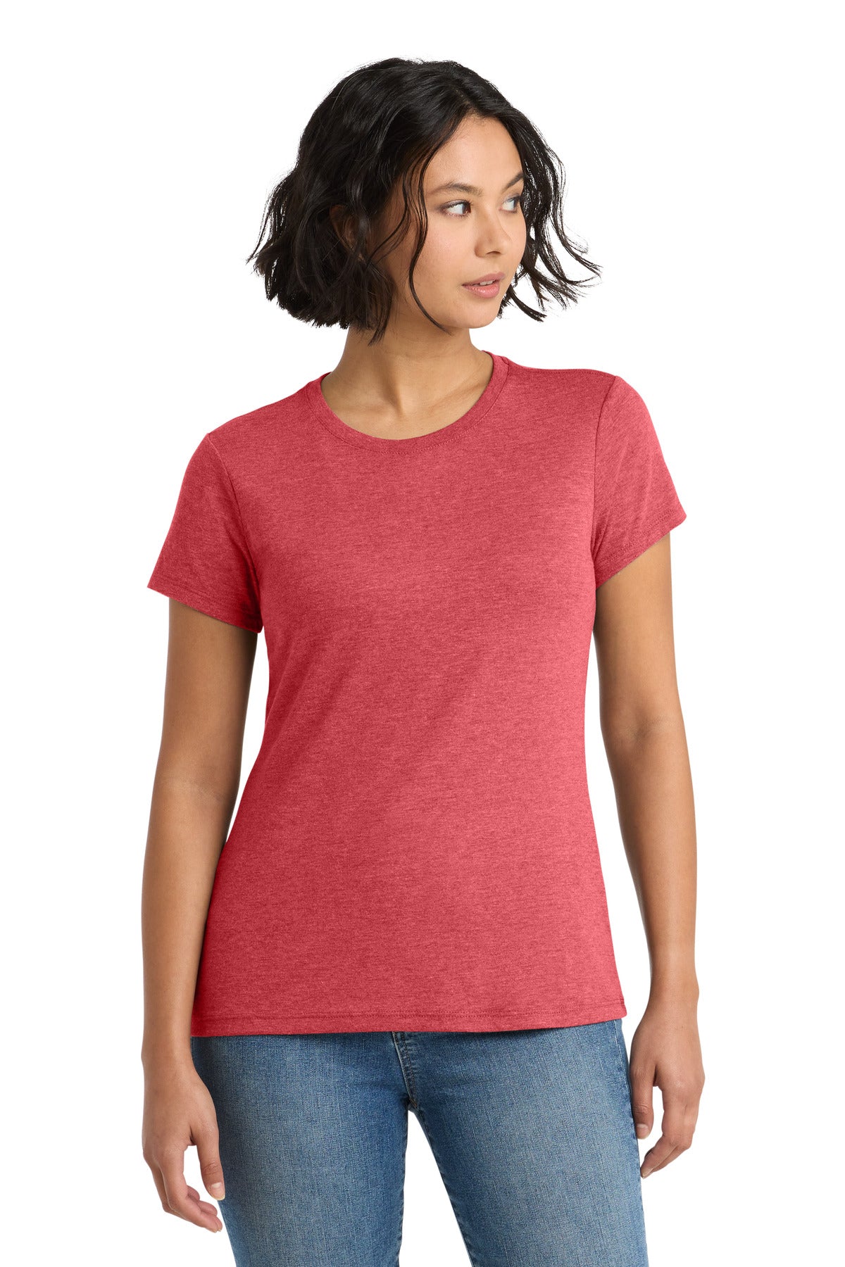 District  Women's Perfect Tri Tee. DM130L - Red Frost