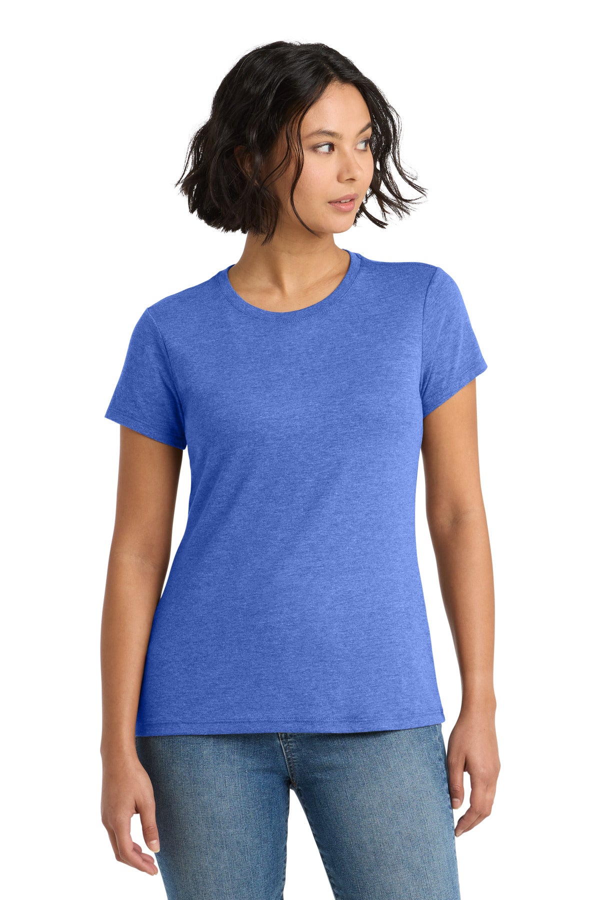 District  Women's Perfect Tri Tee. DM130L - Royal Frost